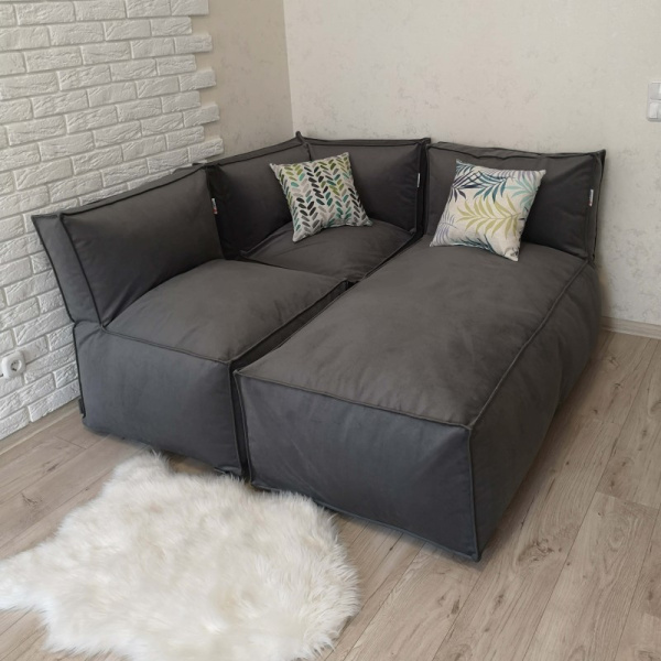 Модульное диван-кресло велюр 3 секции фото 1