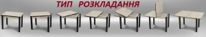 Стіл-трансформер Ажур зі склом 90х60(120)х75 см фото 4 Стіл-трансформер Ажур зі склом 90х60(120)х75 см фото 4