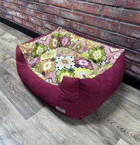 Лежак для котів та собак панама модель 2 “Carpet rose” фото 1 Лежак для котів та собак панама модель 2 “Carpet rose” фото 1