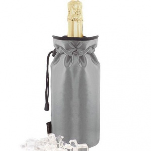 Охолоджувач - мішечок Pulltex для пляшки шампанського CHAMPAGNE COOLER BAG SILVER
