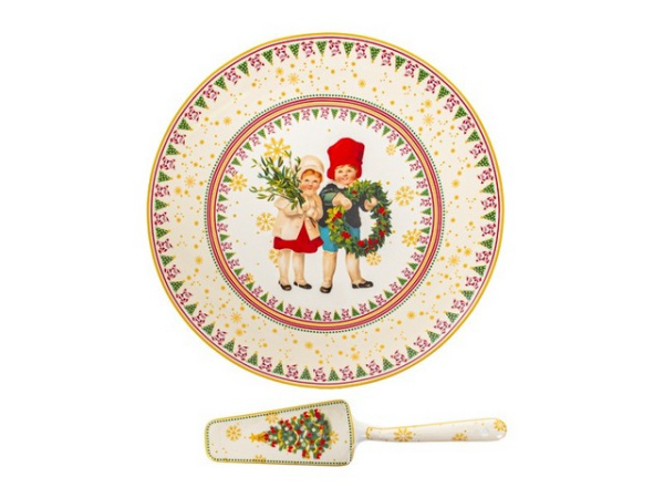 Блюдо Lefard для торта с лопаткой Vintage 27см 924-814 фото 1