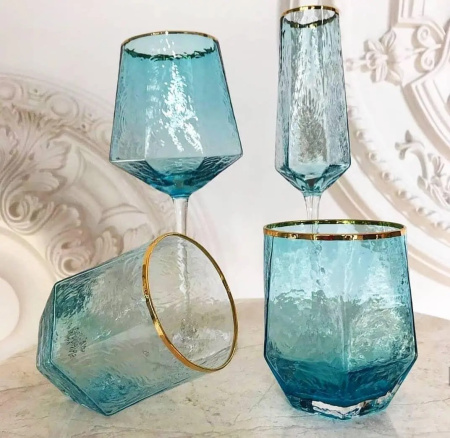 Набір склянок Olens Бірюза 450 мл, 4 шт