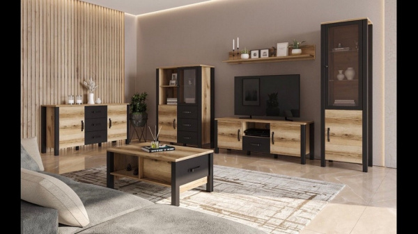 Стіл журнальний Derby T делано/чорний