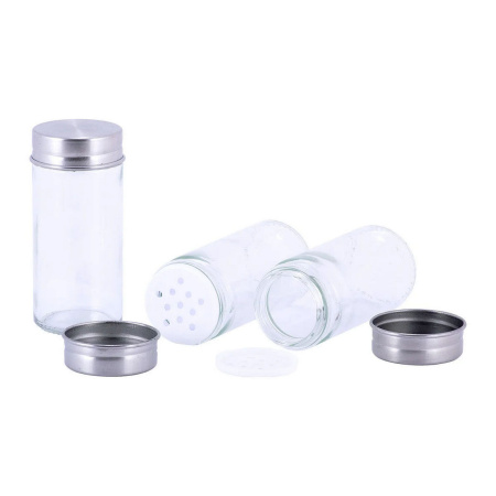 Набір ємностей для спецій Kamille на квадратній підставці, для сервірування столу KM-7036