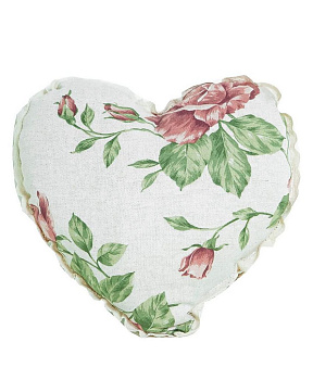 Диванна подушка Серце Rose з мережкою (3703)