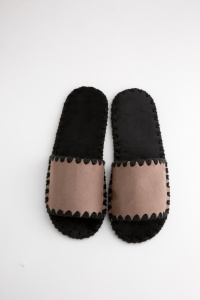 Мужские домашние тапочки Family Story Классические открытые Мокко фото 3