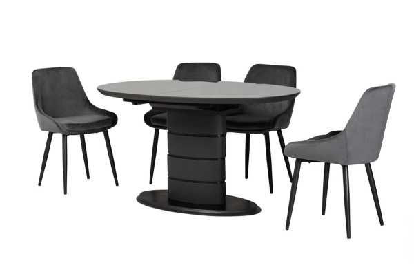 Обідній стіл  ТМ-65 Сірий 140(160)х90