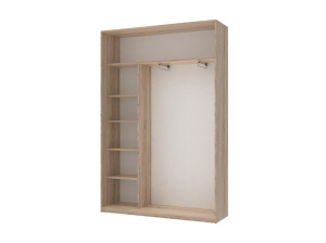 Шкаф купе Сити Лайт  Дуб сонома 1 ДСП/1 Зеркало фото 4