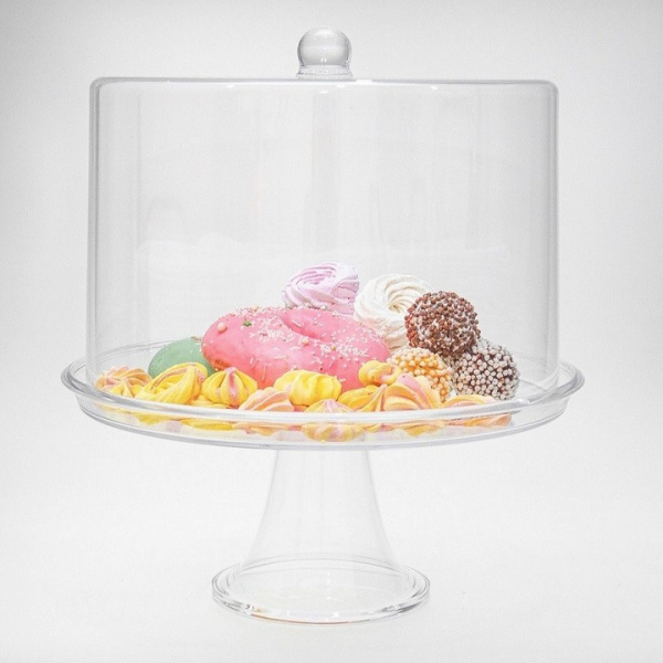 Подставка Normak  с крышкой для торта акриловая 38,9×32 см фото 1