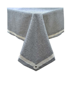 Скатерть Прованс Hygge Black, 100% хлопок 109х109 (13695) фото 1 Скатерть Прованс Hygge Black, 100% хлопок 109х109 (13695) фото 1