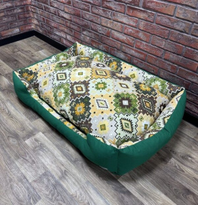 Лежак для котів та собак панама модель 2 “Carpet green” фото 1 Лежак для котів та собак панама модель 2 “Carpet green” фото 1