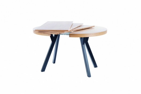 Стіл DOMINGO дуб/чорний д.100 (100-250)