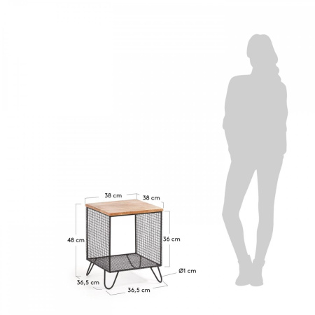 Журнальний столик-газетниця INTERNI чорний 38х48  CC0988R01