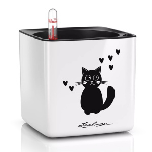 Умный вазон Lechuza Cube Glossy Cat 14 (13507) фото 1 Умный вазон Lechuza Cube Glossy Cat 14 (13507) фото 1