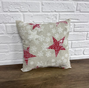 Подушка новорічна X-mas stars 40х40 см цільна фото 1 Подушка новорічна X-mas stars 40х40 см цільна фото 1