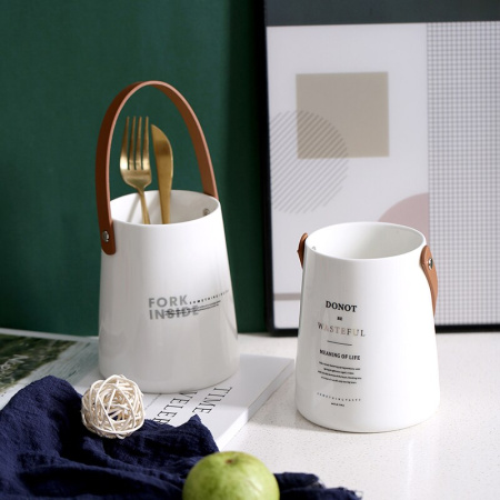 Підставка для столових приборів Olens Білий глянець 14 х 12 см