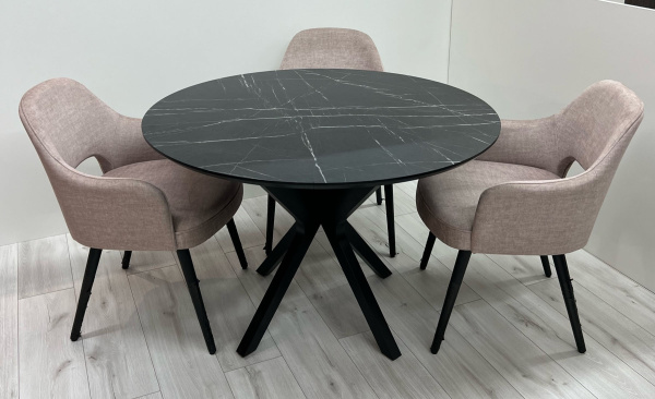 Стіл обідній Sunset круглий з HPL (ніжки Neo) фото 3