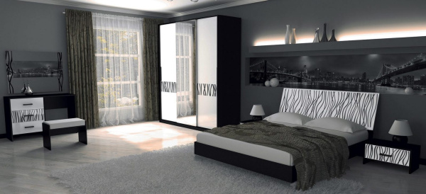 Спальня  Терра з 3-х дверною шафою Біла