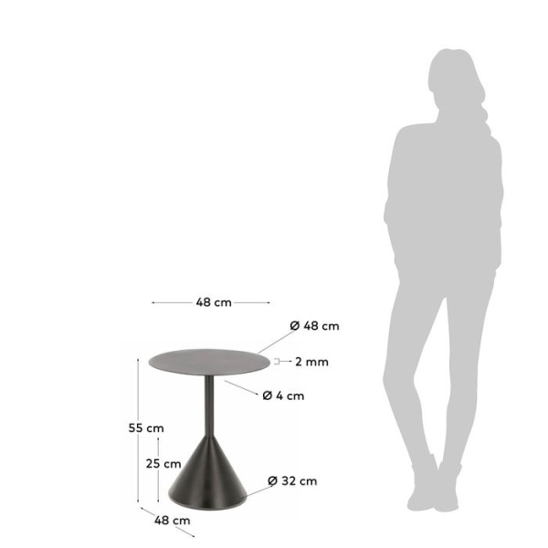 Журнальний столик Yinan чорний 48х55  CC5158R01 фото 5