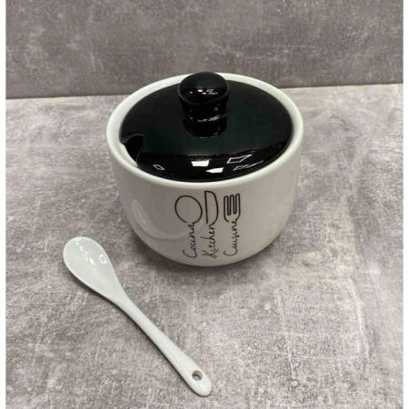 Цукорниця зложкою Happy Kitchen 11х7,5см  450мл