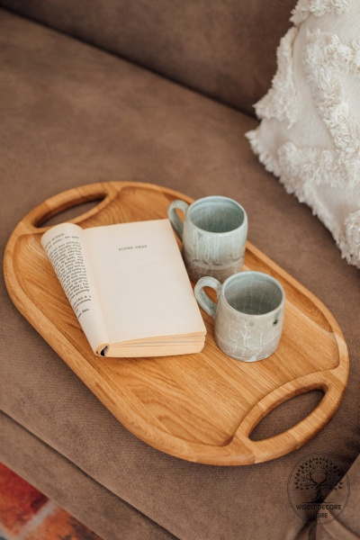 Таця/піднос Wood Decor з 2 ручками 50х30 см фото 2