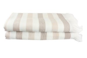 Рушник Hobby Stripe Peshtemal 70х140 бежевий 340 фото 1 Рушник Hobby Stripe Peshtemal 70х140 бежевий 340 фото 1