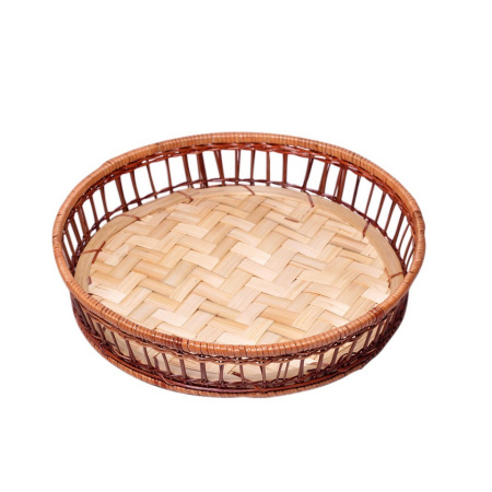 Форма Kamille керамічна для запікання 2.1л кругла з ротанговим кошиком