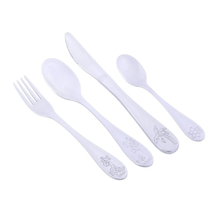 Набір дитячих столових приборів Kamille 4 предмети, з нержавіючої сталі KM-5335