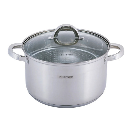 Каструля для фритюру Kamille 25 см з нержавіючої сталі KM-5625S