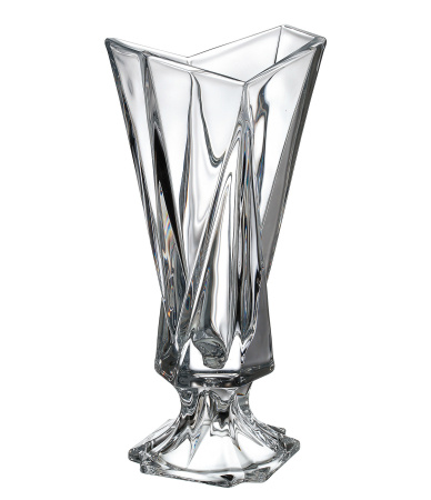 Ваза скляна на ніжці Origami