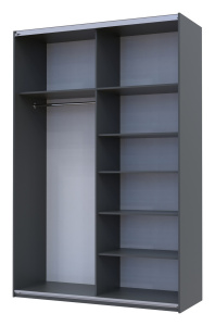 Шафа купе G-Caiser 2 ДСП 160x60x240 графіт/дуб крафт сірий фото 2 Шафа купе G-Caiser 2 ДСП 160x60x240 графіт/дуб крафт сірий фото 2