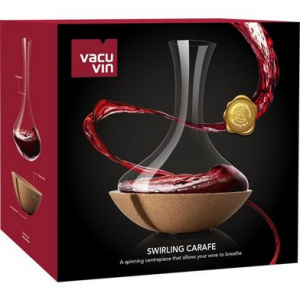 Декантер для вина з корковою підставкою VACU VIN SWIRLING CARAFE, 750 мл фото 3 Декантер для вина з корковою підставкою VACU VIN SWIRLING CARAFE, 750 мл фото 3