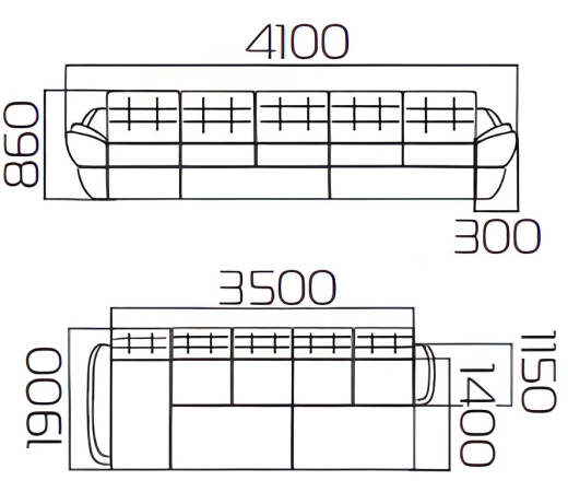 Кутовий диван Спейс 2+2
