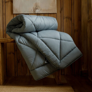 Ковдра антиалергенна MirSon  EcoSilk всесезонна №9005 Gray фото 2