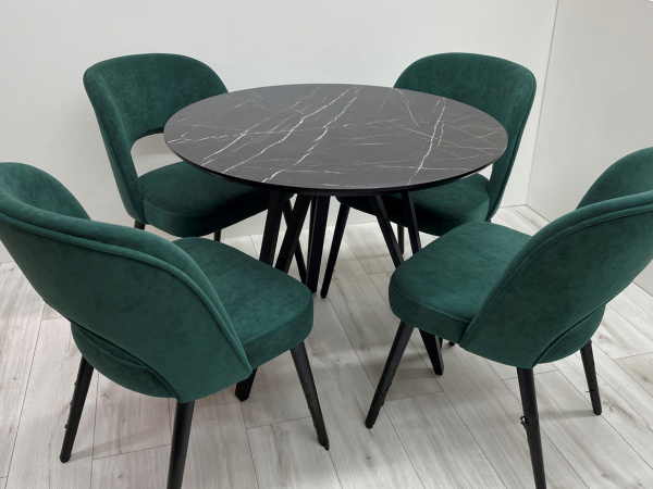 Стіл обідній Sunset круглий з HPL (Arrows) фото 2