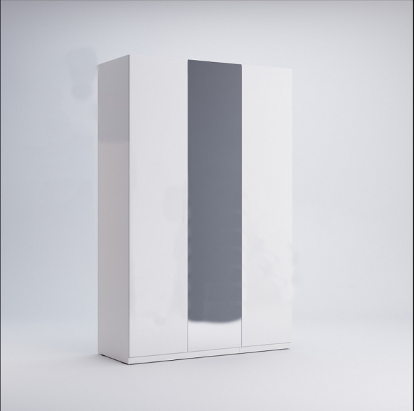 Шафа для одягу Фемілі 3х дверна з дзеркалом фото 1