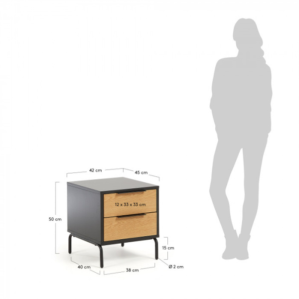 Прикроватная тумба SAVOI черный  SAV007M01 фото 5