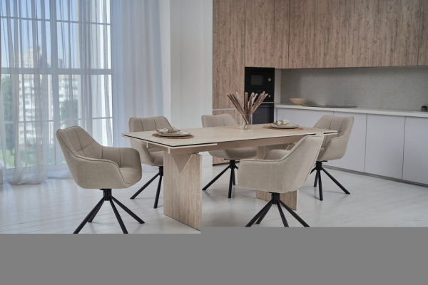 Стіл обідній розкладний TML-980 Травертін 180(260)х90x76 см