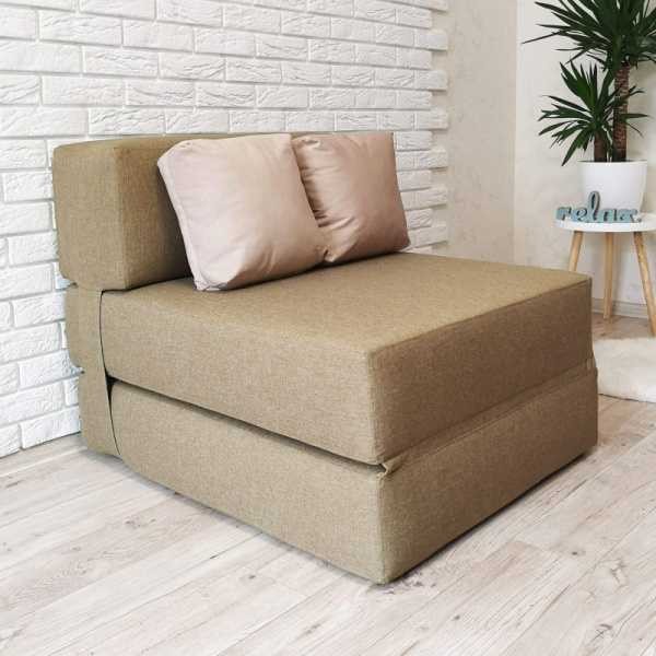 Диван-трансформер Стиль рогожка бежевий фото 1