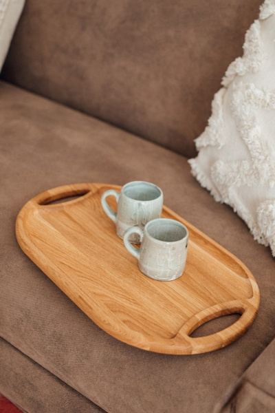 Таця/піднос Wood Decor з 2 ручками 50х30 см фото 1