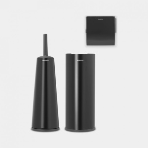 Набор аксессуаров для  ванной комнаты, 3 пр Brabantia MATT BLACK фото 1 Набор аксессуаров для  ванной комнаты, 3 пр Brabantia MATT BLACK фото 1