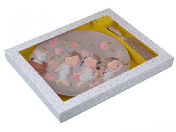 Блюдо для торта с лопаткой Lefard Мы Везем С Собой Кота 27 см 924-351 фото 2