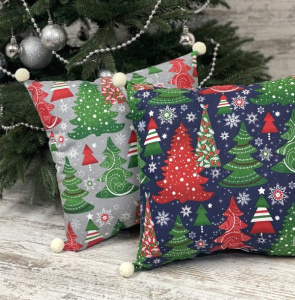 Подушка панама новогодняя Design 10 40х40 см цельная фото 1 Подушка панама новогодняя Design 10 40х40 см цельная фото 1