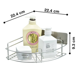 Полиця нержавійка на самоклейці, FABRIKA UNO, 23х23х10 фото 2