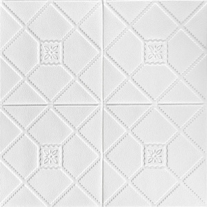 Стеновая панель 3D 70x70x0,4см  белый декор SW-00001351 фото 1 Стеновая панель 3D 70x70x0,4см  белый декор SW-00001351 фото 1