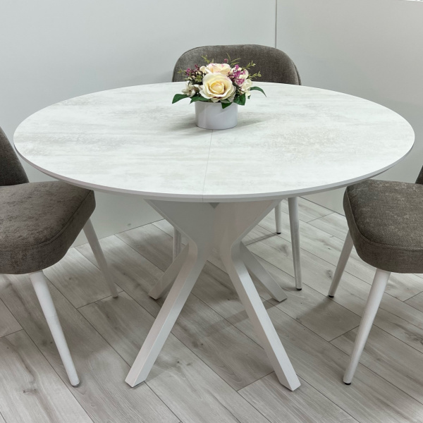 Стіл обідній Sunset круглий розкладний з HPL (ніжки Neo) фото 5