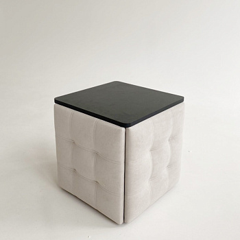 Пуф 5в1 + столик  Чорний метал