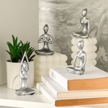 Статуетка декоративна асана сіра (DH-ST-19-4)