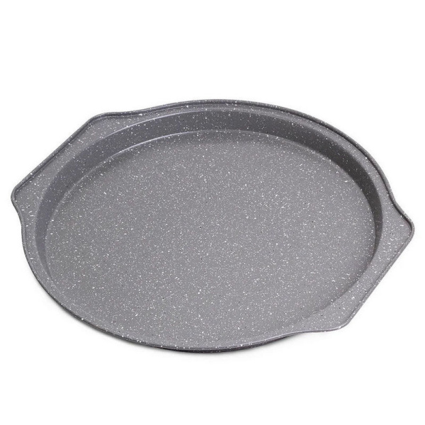 Форма для запікання піци Kamille 35x33.5x2.5 см з вуглецевої сталі KM-6015M фото 3