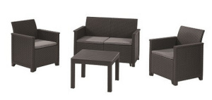 Комплект мебели  Emma 2 seater set серый фото 2 Комплект мебели  Emma 2 seater set серый фото 2